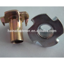 zinc plated steel four claw insert nut